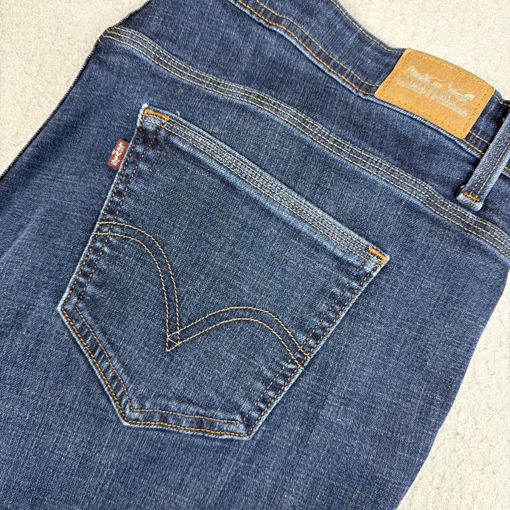 Levis 580 Boot Cut Denim Blue Jeans Classic 5 Pocket 20W Woman Stretch